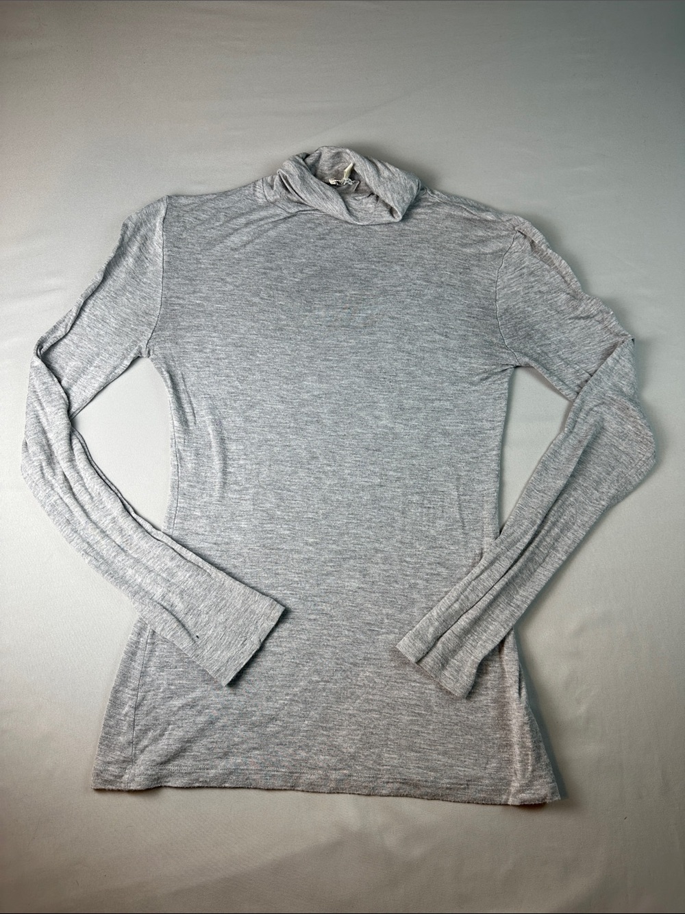 Zenana Outfitters Heather Gray Long-Sleeve Turtleneck Shirt